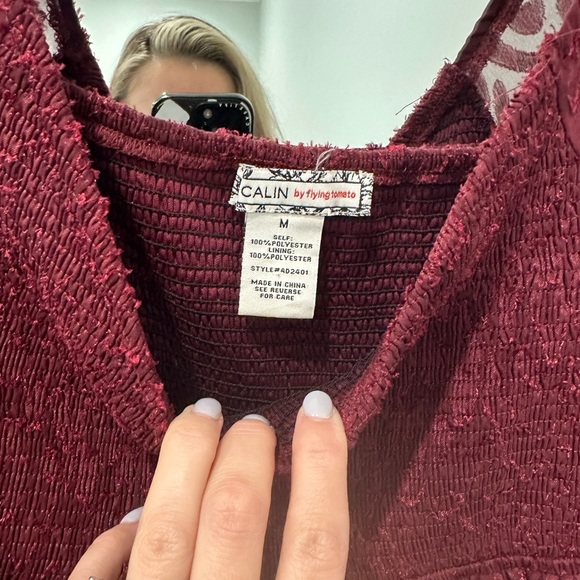 Maroon cheetah print dress - Picture 4 of 4